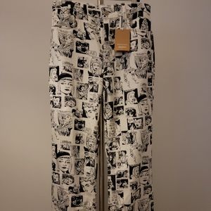BNWT Reformation Comic/Newsprint High Waisted Straight Leg Jeans